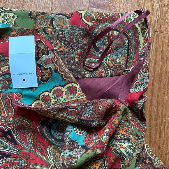 Ralph Lauren women’s plus size 16 tiered layered midi skirt multicolor paisley - Picture 13 of 15